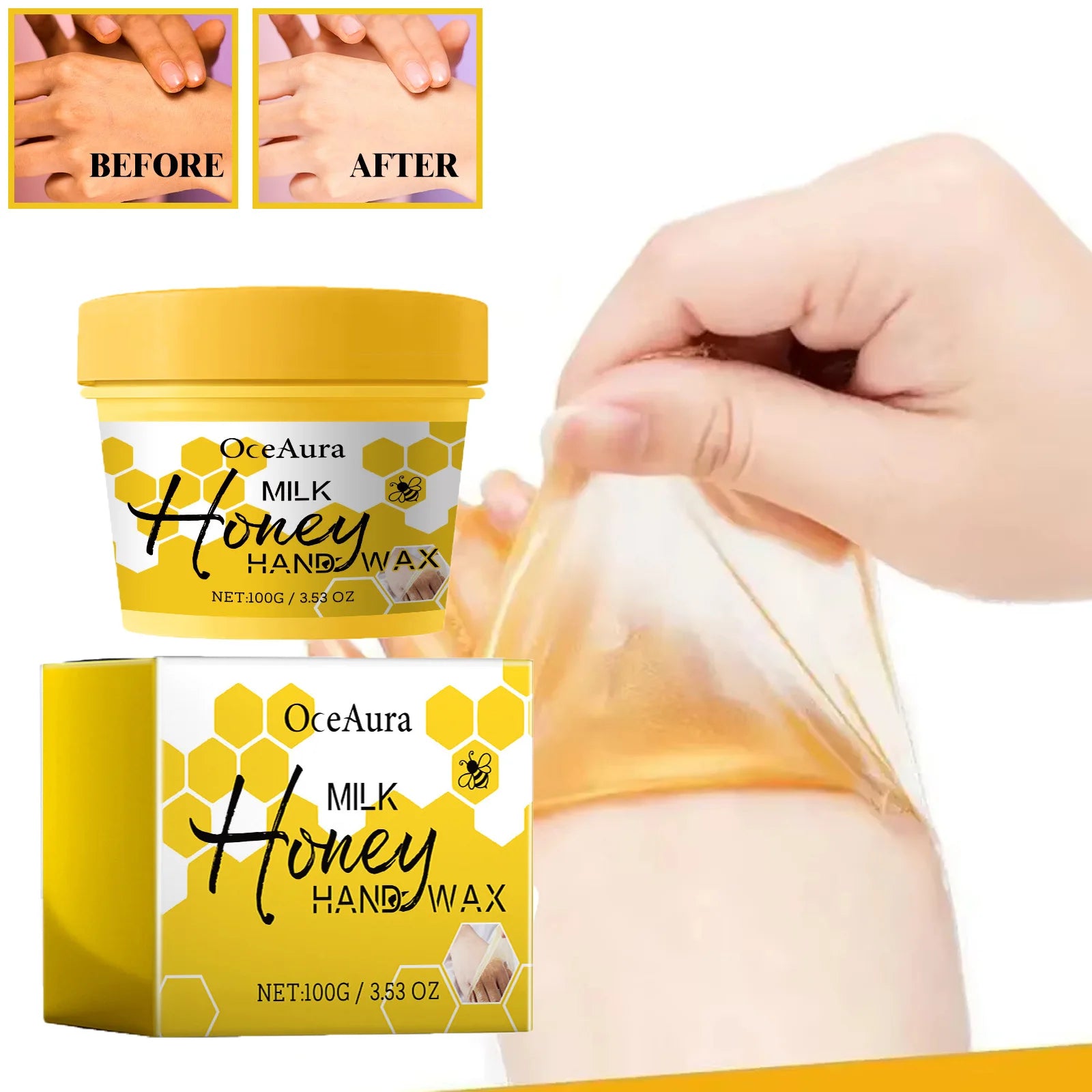 Milk Honey Hand Wax Moisturizing Nourishing Hand Mask Tender Skin Improve Drying Dull Cracked Skin Brightening Hand Care