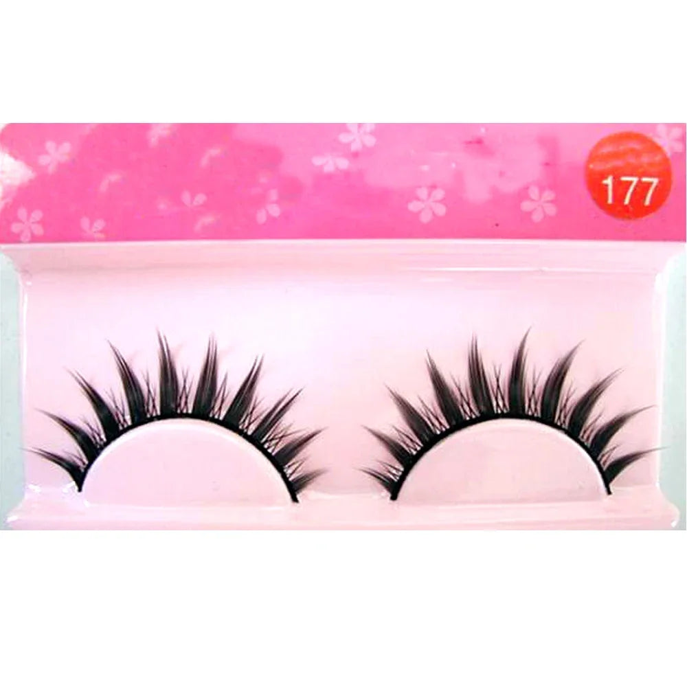 HBZGTLAD White Eyelashes Cosplay Makeup Natural Long Cross Strip False Eye Lashes