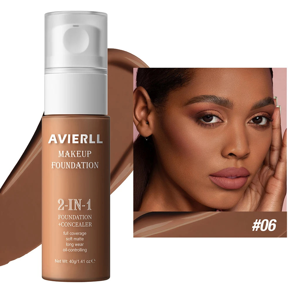 Moisturizing foundation, concealer, waterproof face makeup base, suitable for women's makeup, Halloween gift