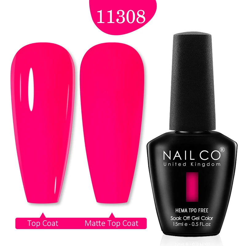 NailCO Pink Colors HEMA FREE Gel Nail Polish Nail Art Vernis Semi Permanent UV Lamp Gel Manicure for Nails Supplies Gel Polish