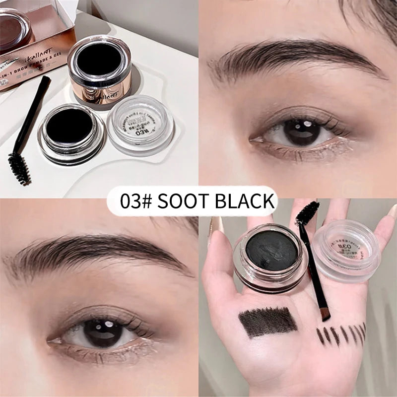 Two-in-one eyebrow cream and eyebrow gel, wild eyebrows from Europe and America, shaping and thickening eyebrow gel