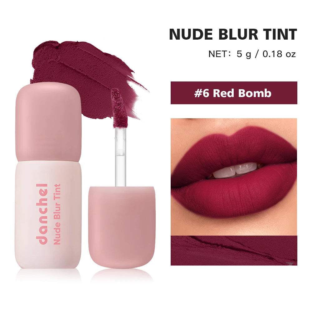 K‑Beauty Nude Blur Tint 15 Light Apricot 2‑in‑1 Lip & Cheek Stain Soft‑Focus Matte Long Lasting Waterproof Korean Lip Makeup