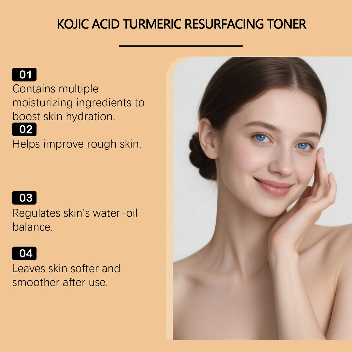 Brightening Kojic Acid Turmeric Toner Soothing Hydrating Pore Minimizing Oil Control Reduce Dullness Refreshing Facial Skin Care