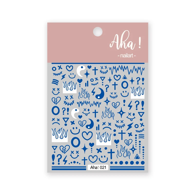 1pc Cute White Cloud Nail Stickers Ultra Thin Nail Art Stickers Self Adhesive Decals Star Moon/Flower/Clouds Kawaii Nail Decals