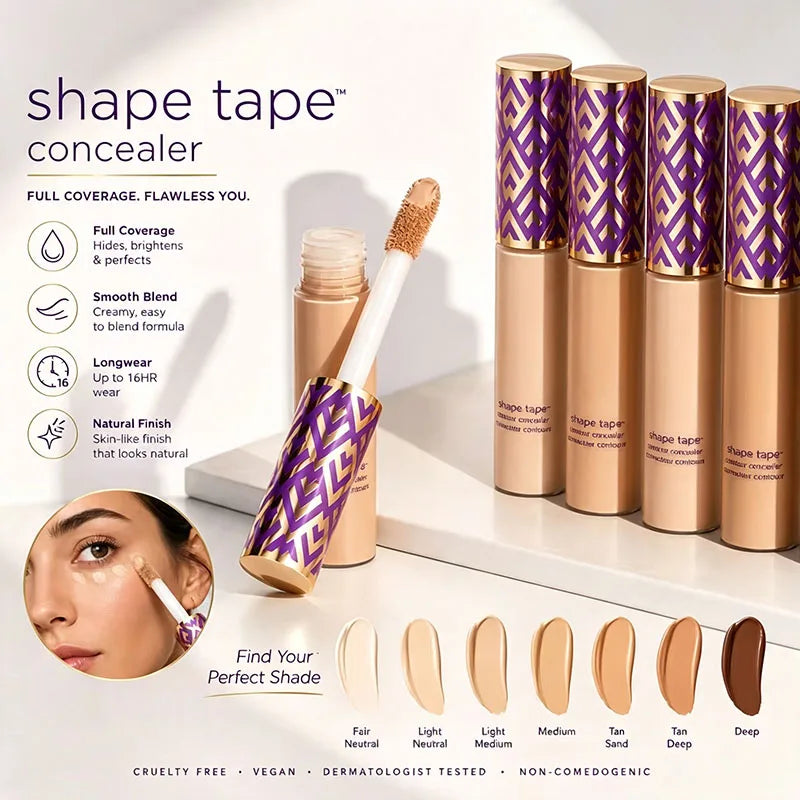2026 Hot Waterproof Concealer Base Cream Covering Black Circle Blemishes Remove Dark Circle Oil-control Liquid Foundation Makeup