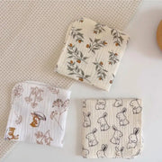 Baby Washcloth with 4-layer Baby Towel Reusable Baby Cotton Square Face Shower Bath Towel Soft Baby Wiping Bathing Feed
