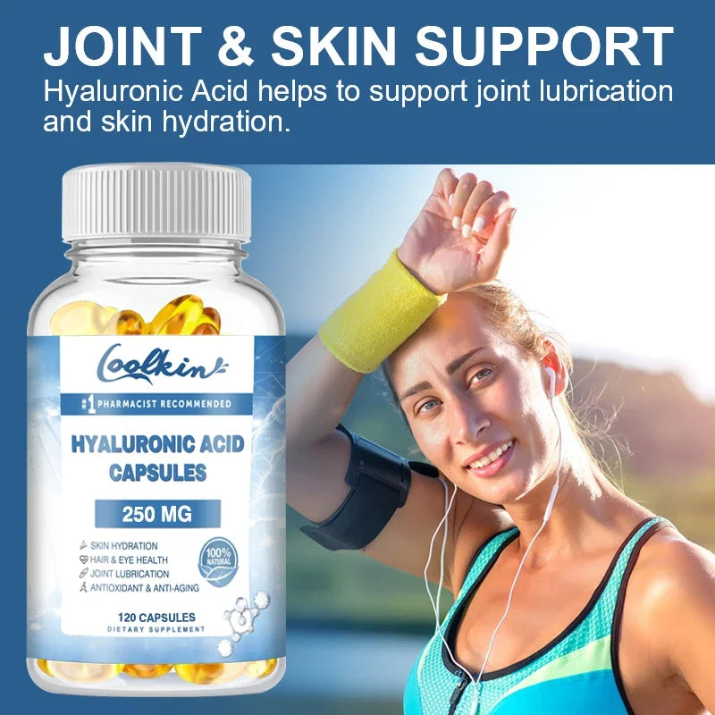 Hyaluronic Acid Capsules - Promote Firm Skin, Strong Nails & Hair, Healthy Joints, Antioxidant