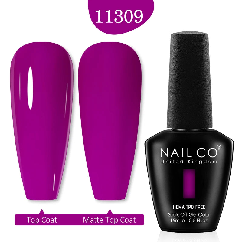 NailCO Pink Colors HEMA FREE Gel Nail Polish Nail Art Vernis Semi Permanent UV Lamp Gel Manicure for Nails Supplies Gel Polish
