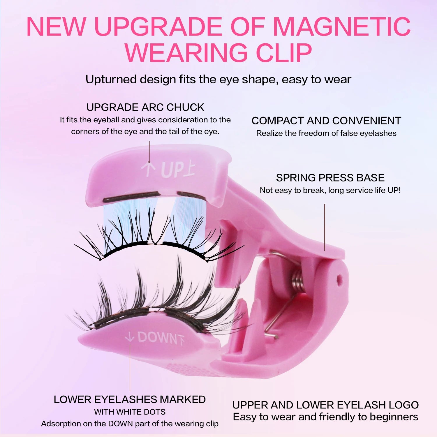 SM13- Charm Fox Findlove New Type Thick Fox Eye Effect 1pair Magnetic Eyelash Extension Can Reusable One Second Apply Lazygirl
