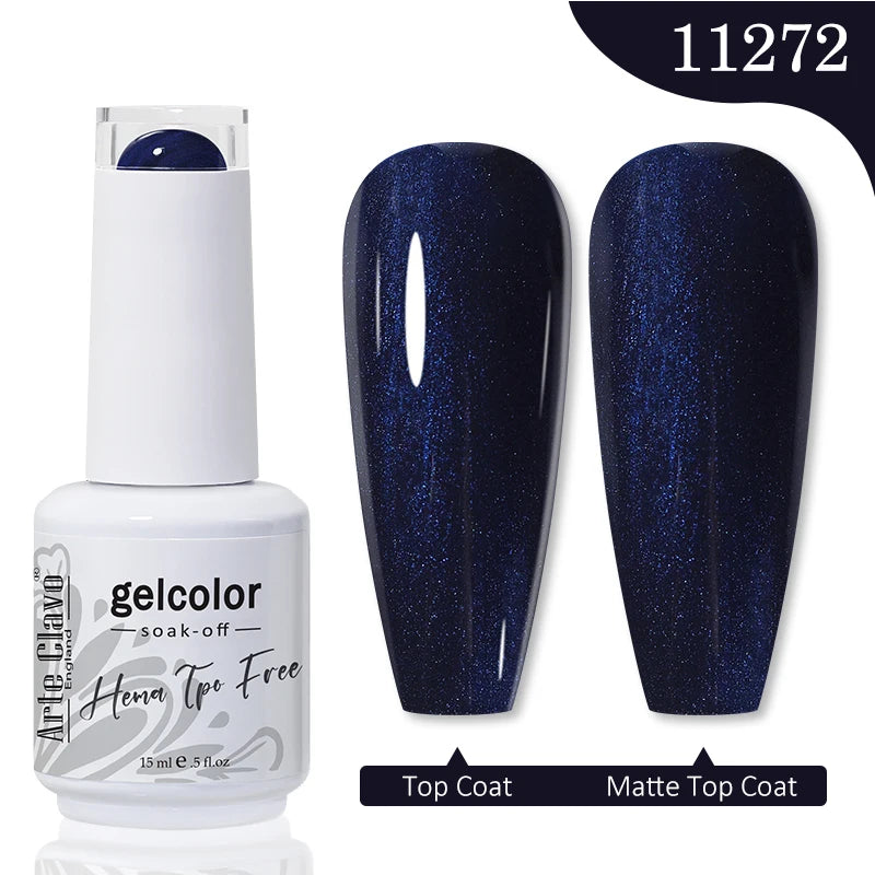 Arte Clavo 15ML Red Brown Color Gel Nail Polish Autumn Winter Nail Art Gel Nail Supplies Semi Permanent Soak Off UV Gel Varnish