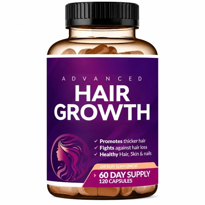 Hair Growth Vitamins for Women Biotin 10000 Mcg Collagen Saw Palmetto Naturally Regrow Skin Nails 60 Day Supply