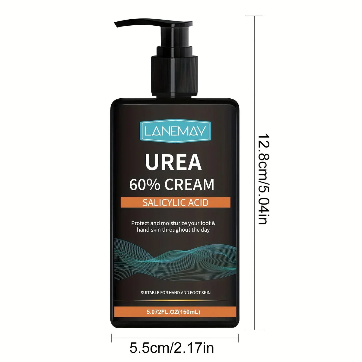 Urea 60% Cream with Salicylic Acid - Intensive Moisturizing for Dry, Rough Skin, Non-Greasy Formula - Ideal for Hands & Feet