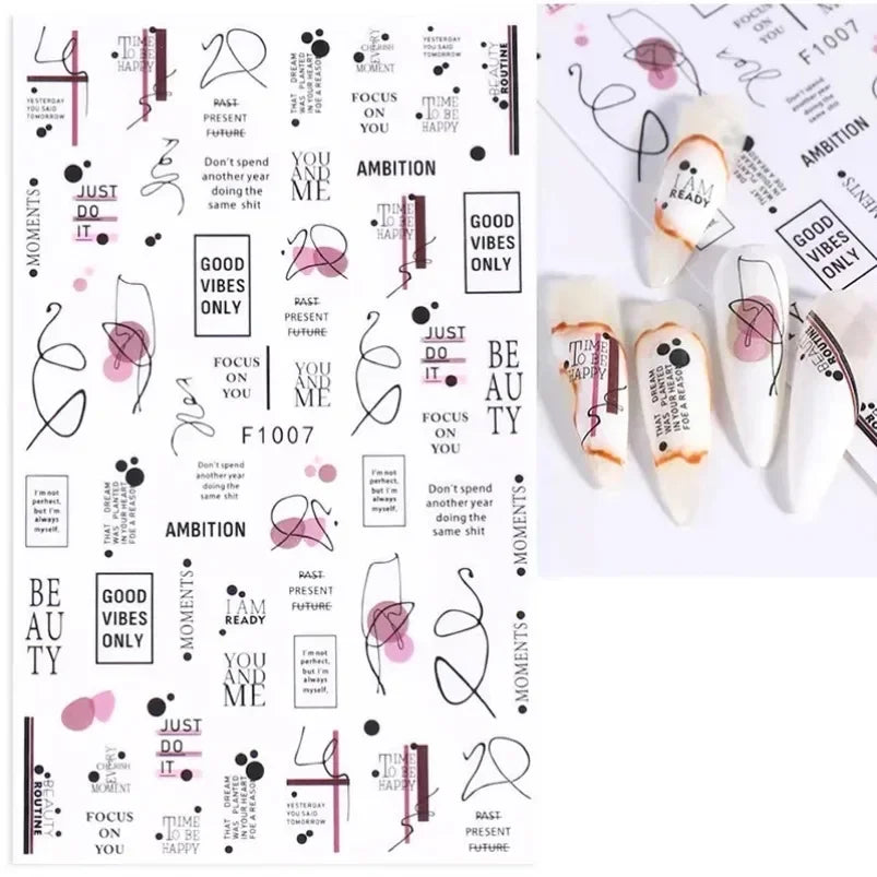 Cherry Blossom 3D Nail Stickers White Flower Petals Nail Art Decals Elegant Wedding Design Spring Sakura Manicure Slider Decor