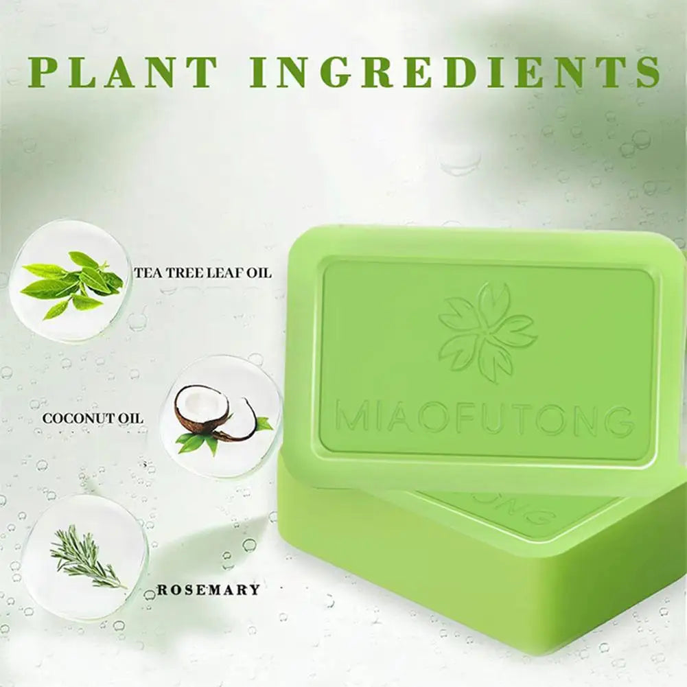Tea Tree Oil Soap Bar for Men Women Natural Plant Extract Handmade Soap Deep Cleansing Soothing for Dry Skin Exfoliate Skin Care
