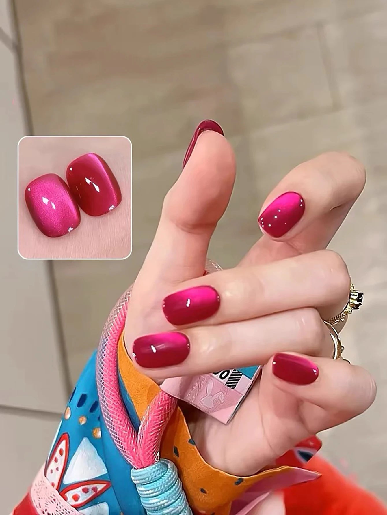 WS Black Glass Cat Magnetic Gel Nail Polish Punk Style Nail Art Manicure Varnis Semi Permanent Gel for Winter Nail Supplies