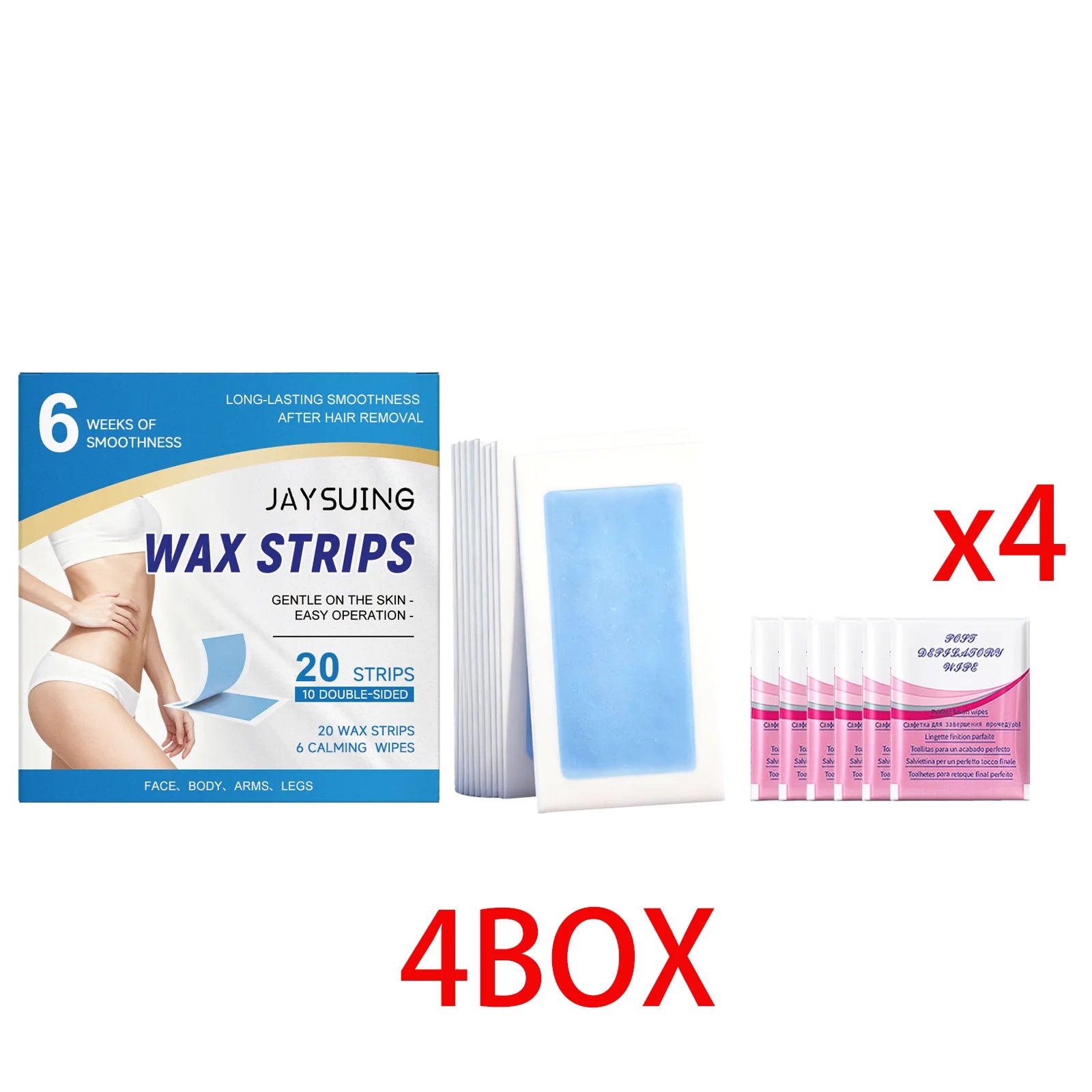 Hair Removal Wax Strips Professional Mild Nonwoven Body Depilation For Face Legs Bikini Underarm Arm Summer Epil Body Wax Strips