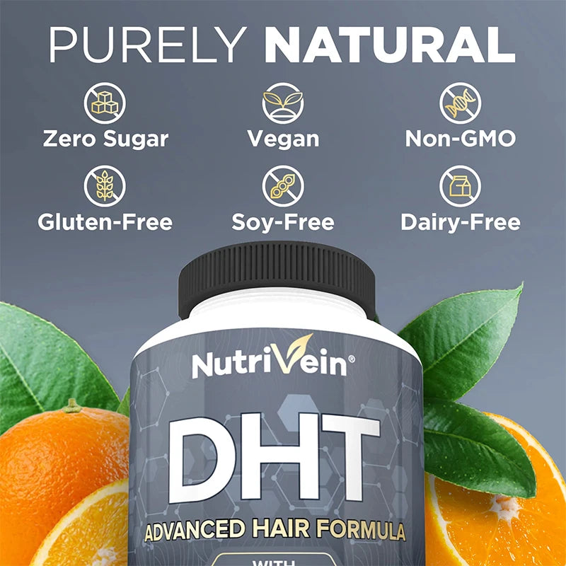 Premium DHT Blocker for Men & Women - with Biotin - Hair Supplements for Men & Women of All Ages - for A Great Head of Hair