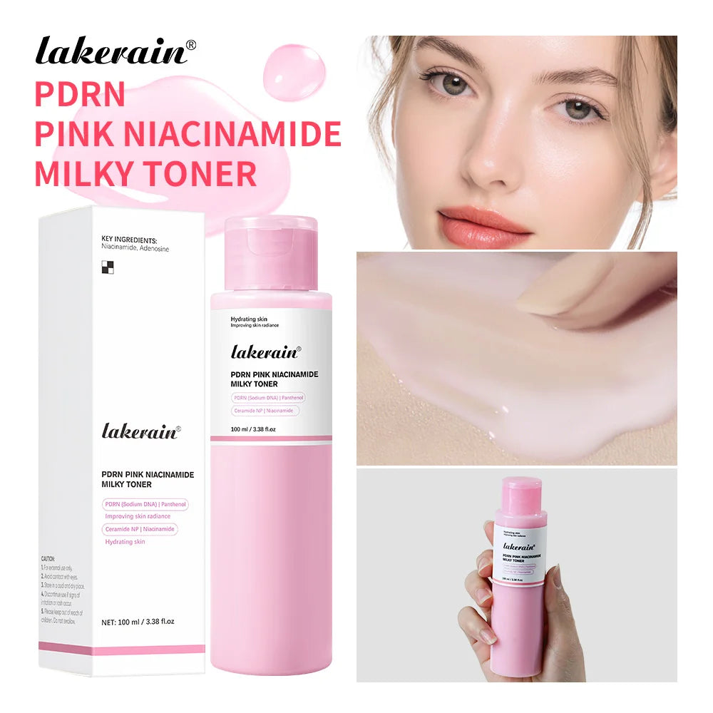 100ml PDRN Niacinamide Essence Toner For Glowing Skin Soothing Moisturizer Deep Nourishing Brightening Facial Water Lotion