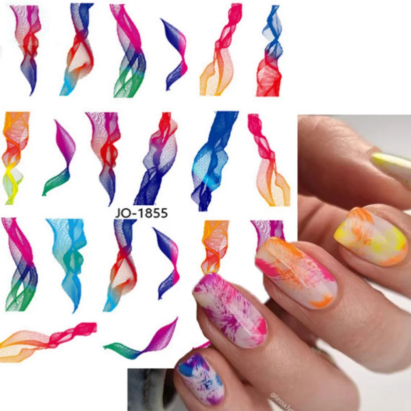 Nail Stickers 3D  Metal Line Sliver Gold Thorns Vine Curve Stripe Lines Tape Swirl Sliders Manicure Adhesive Gel Nail Art Decals