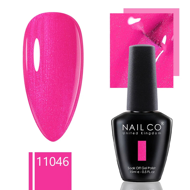 NAILCO 15ml Dark Gel Nail Polish Semi-permanent Varnish Hybrid UV Nails Art Glitter Colors Gel Polish Manicure Enamels For Nails