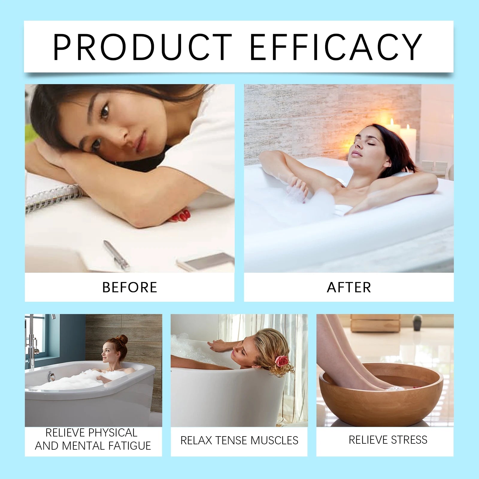 100g Shower Tablets Assisting Sleep Relaxing Relieve Stress Shower Bombs Supplies Magnesium Bath Salt Tablets Cleanse Skin Care