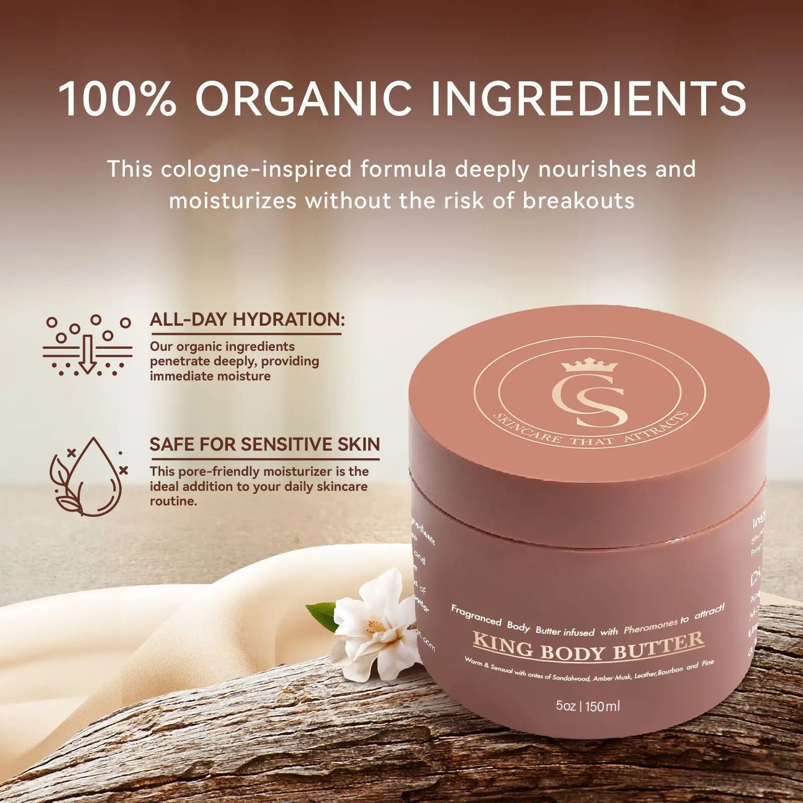 2025 New Hot selling King Cologne Body Butter Moisturizing Cream