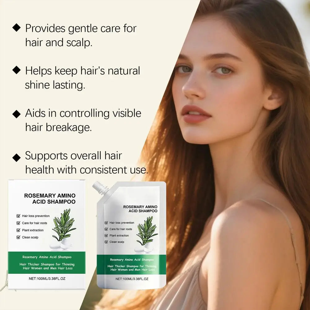 Organic Rosemary Hair Growth Shampoo Thickening Hydrolyzed Keratin Dry Frizzy Damaged Repair Moisturizing Scalp Cleaning Shampoo