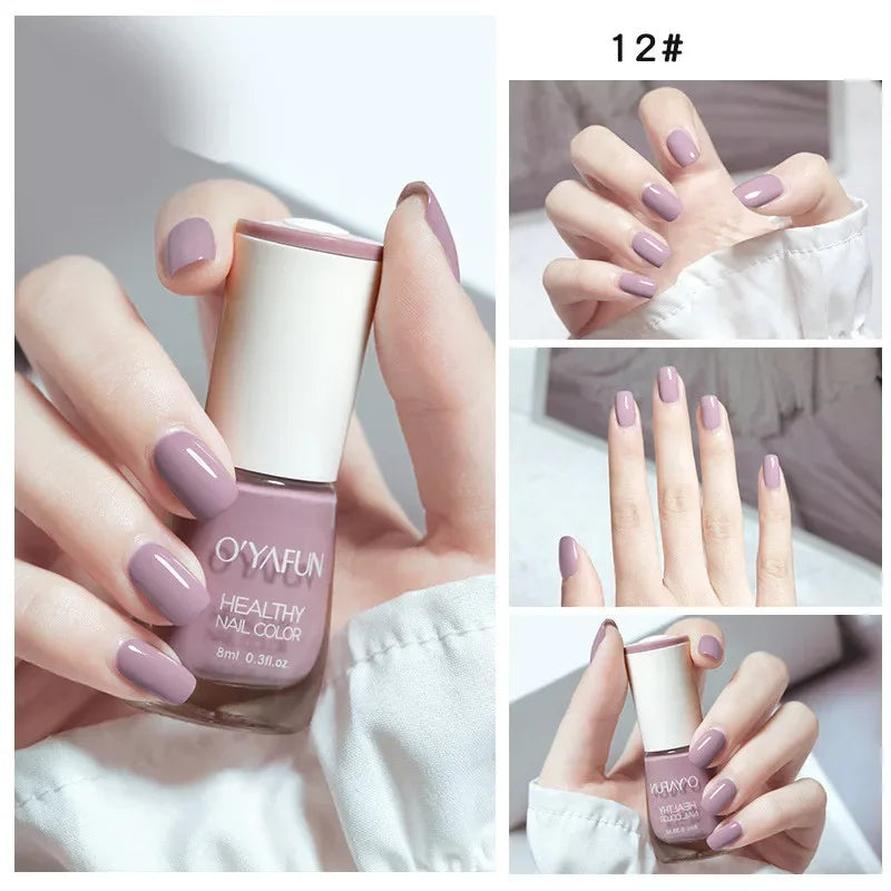 Matte Waterproof No-bake Nail Polish Nail Art Tearable Quick Dry Normal Without Lamp Nail Polish Glitter Sequins UV Varnish