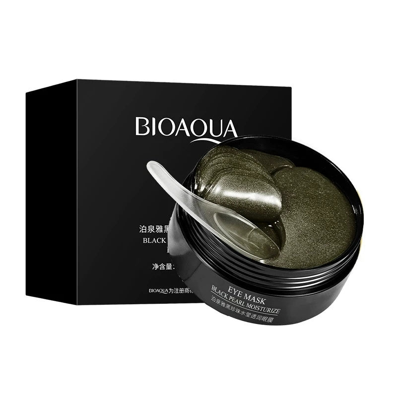 60pcs BIOAQUA Black Pearl Eye Patches Anti Dark Circles Remove Eyes Bags Moisturizing Anti-aging Eye Mask Skin Care for Eyes