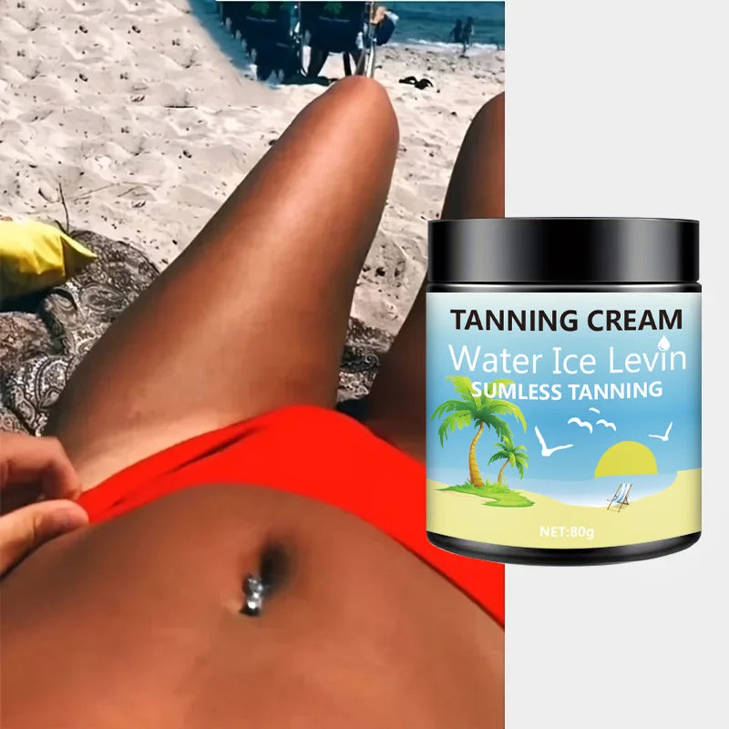 Body Tanning Lotion, Rich in Shea Butter and Coconut Oil, Deeply Moisturizing, Fast Absorbing, Non-Greasy, No Sunburn, Hypoallergenic for Men and Women