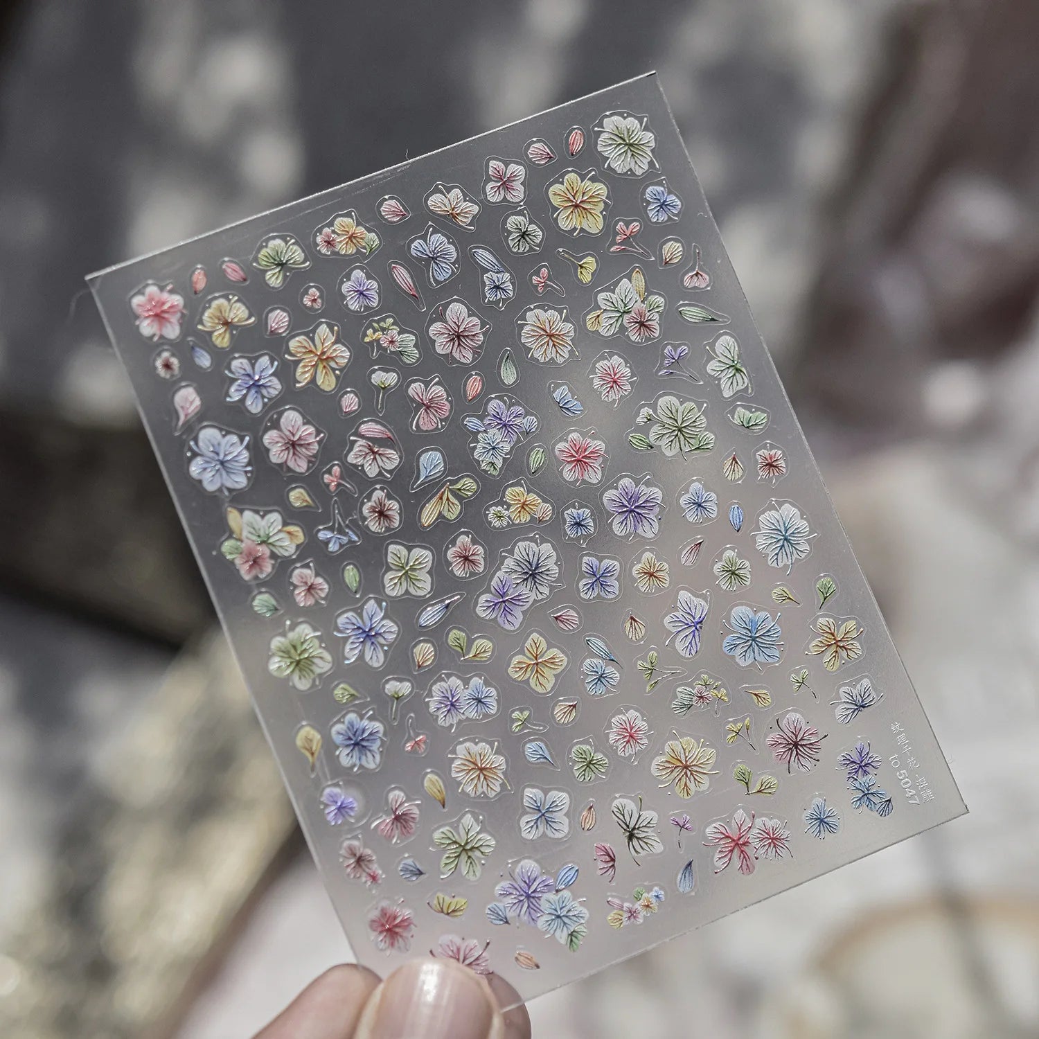 Cherry Blossom Nail Art Stickers 5D Embossed Nail Stickers Spring Self Adhesive Nail Decorations Stickers Decals Manicure Tools