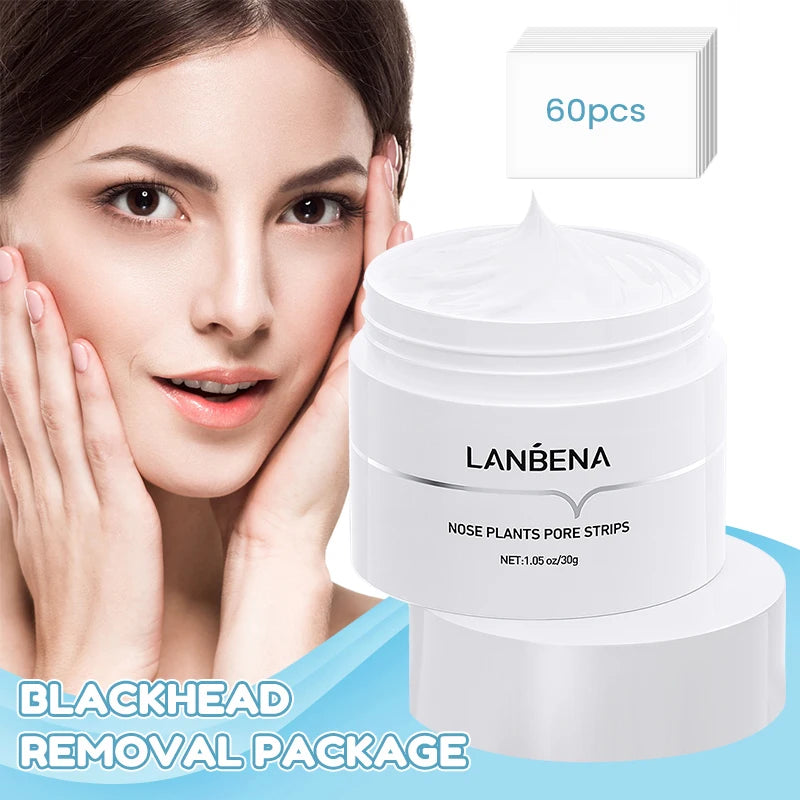 LANBENA Blackhead Remover Nose Mask Cleaner Pores Peeling Deep Cleansing Blackhead Peel Off Mud Mask Treatments Skin Care