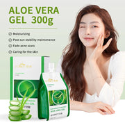 FONCE Organic Pure Aloe Vera Gel 300g Moisturizing Cream Sunburn Aloe Gel Natural Safe Sleeping Mask Soothing Lotion