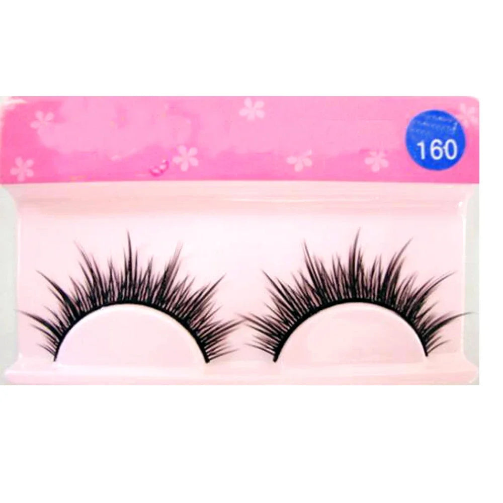 HBZGTLAD White Eyelashes Cosplay Makeup Natural Long Cross Strip False Eye Lashes