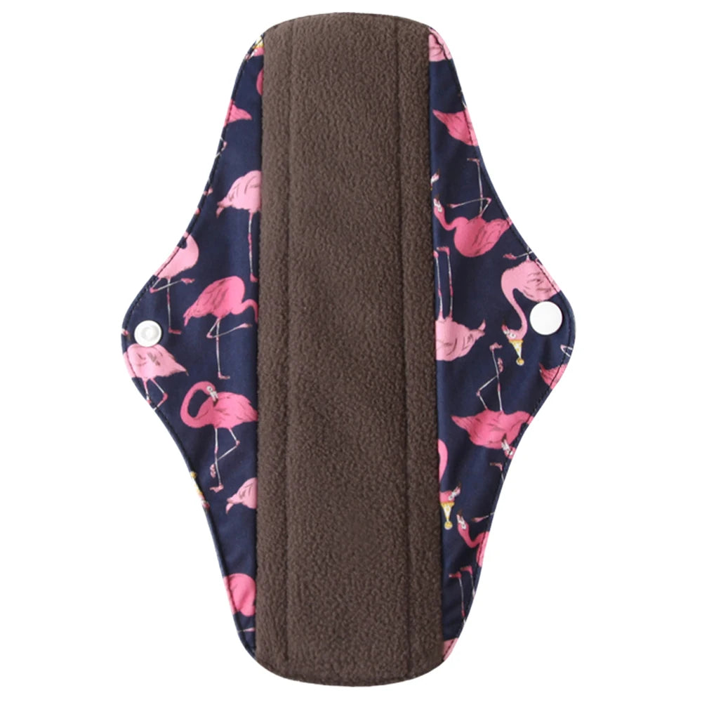 Ohbabyka Panty Liner Cloth Menstrual Pad Mama Sanitary Reusable Soft Washable Charcoal Period Napkins