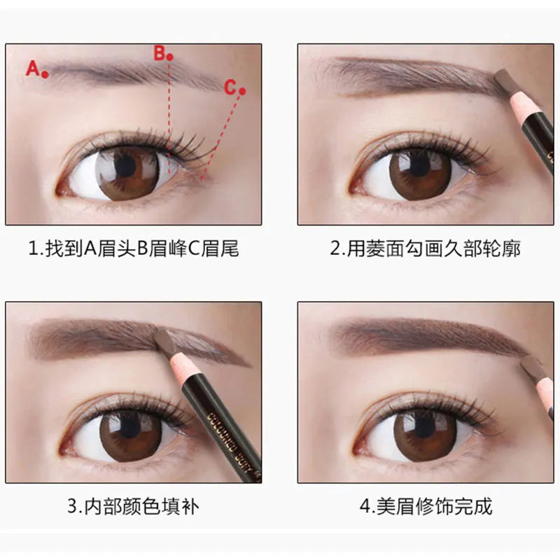 5Pcs Long Lasting Eyebrow Pencil Waterproof Tattoo Pen Eyeliner Black Brown Gray Natural Pull Eye Brow Enhancers Cosmetics Tool