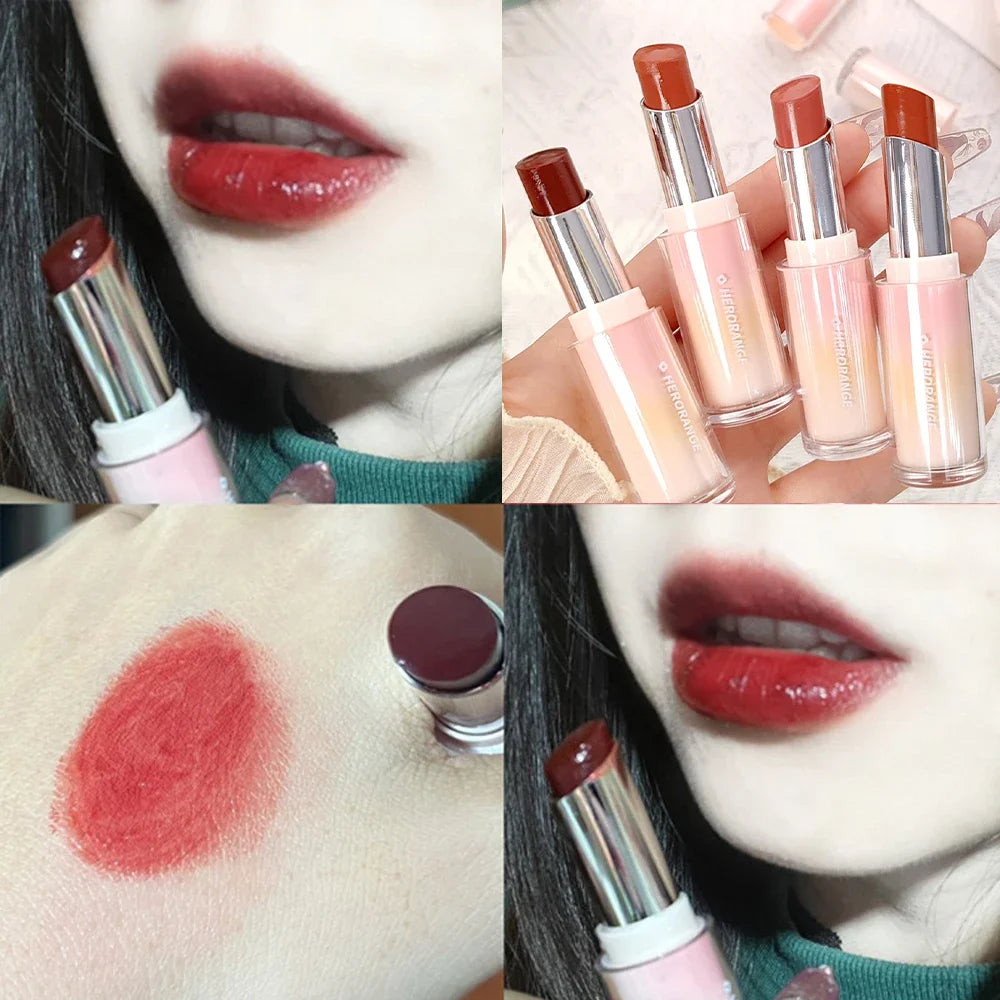 8 Colors Jelly Lip Glaze Mirror Water Lipstick Long Lasting Moisturising Lipstick Pen Waterproof Non-stick Cup Korean Cosmetics