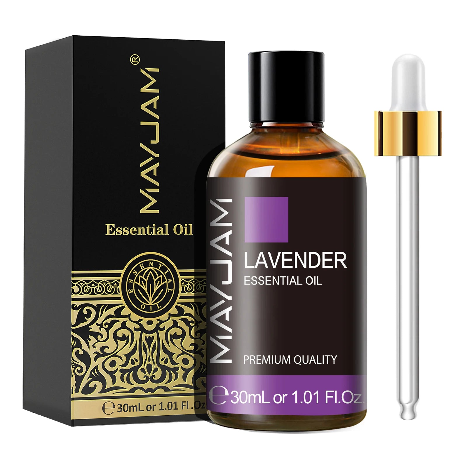MAYJAM 2 Bottles Essential Oils 30ml Lavender Bergamot Vanilla Peppermint Scents for Diffuser Aromatherapy Candles Soap Making