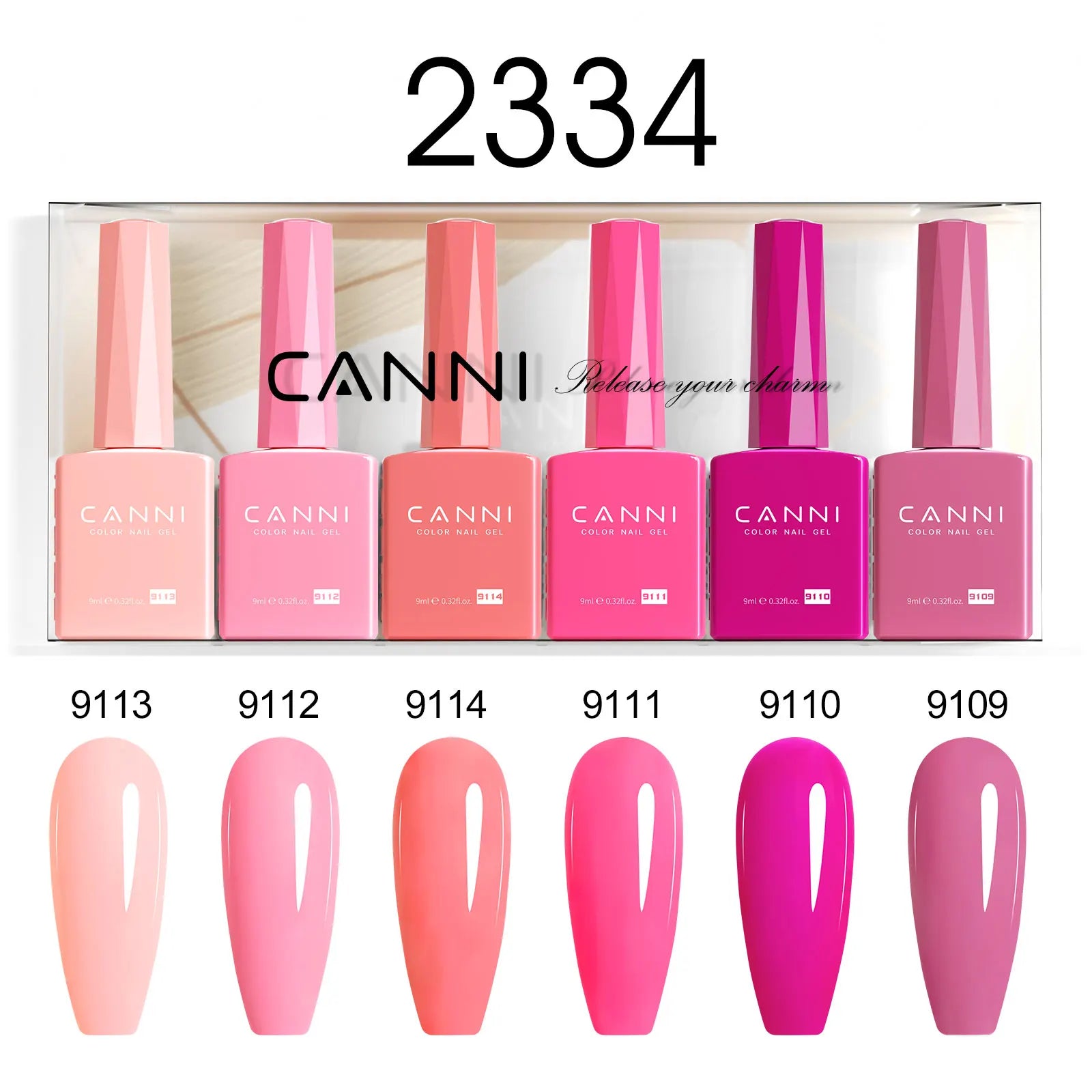 6pcs*9ml HEMA TPO FREE Nail Gel Polish CANNI Semi Permanent Jelly Pink Nude Color Gel Varnish Great Coverage UV LED Lacquer