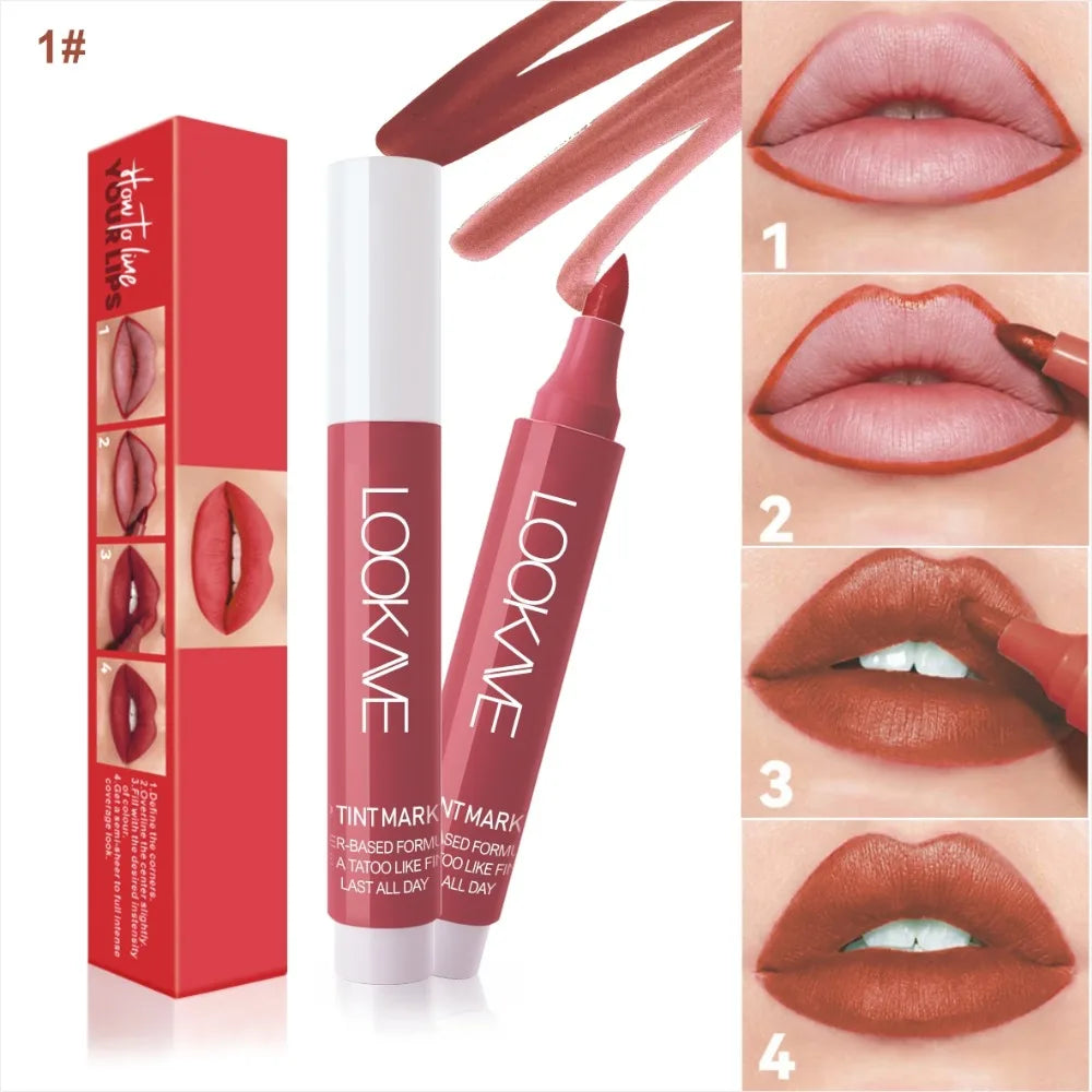 Matte Liquid Lip Liner Marker Pen Dyeing Lip Gloss Waterproof Long Lasting Lipstick Pencil Sexy Lips Contour Makeup Cosmetics