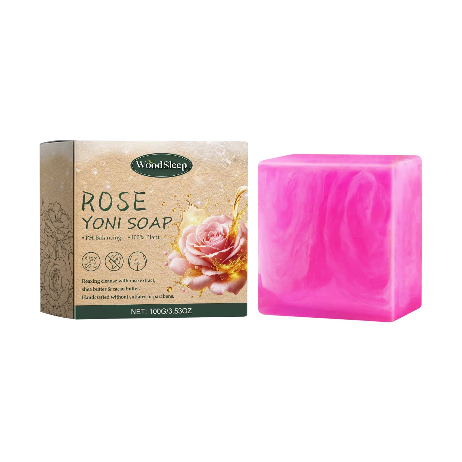 Female Wash Soap Yoni Bar Soap for Women Ph Balance Strawberry Remove Odor Deep Cleaning Moisturizing Private Parts Products
