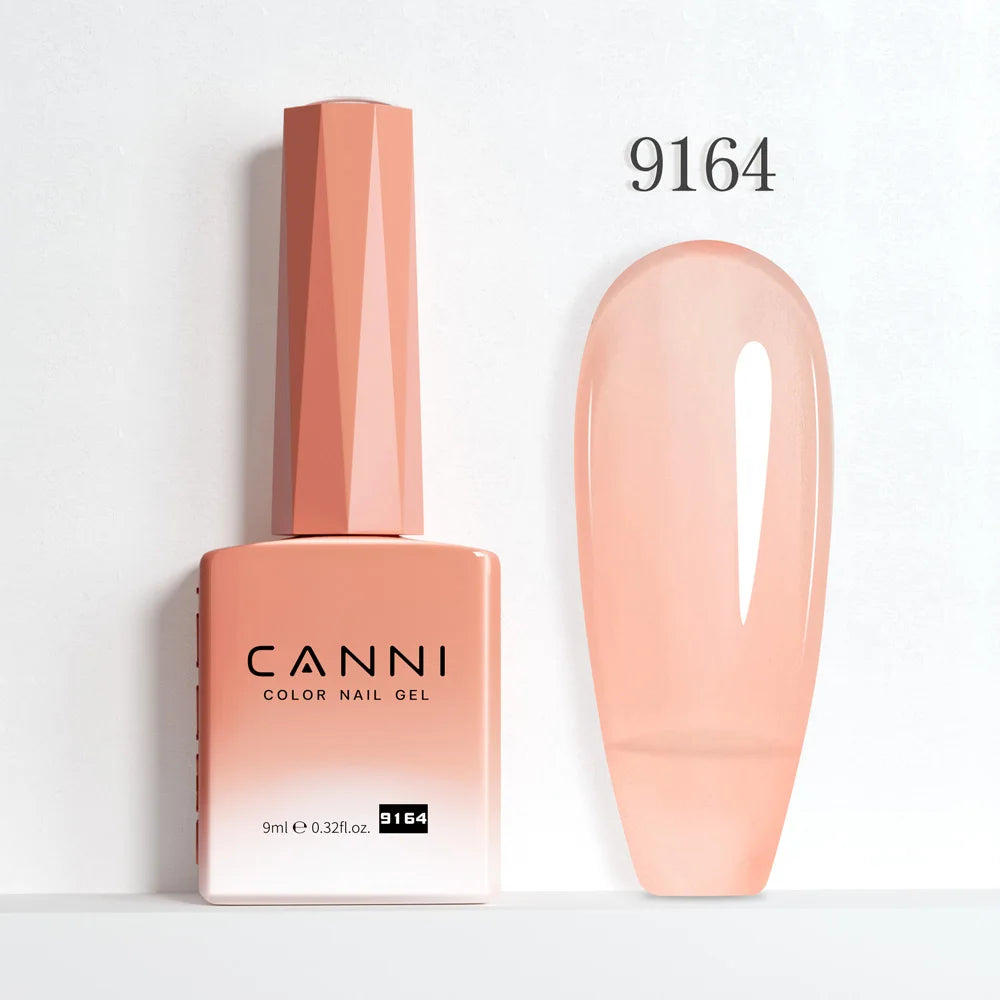 Canni Nail Gel Polish Jelly Nude Color HEMA FREE TPO FREE 9ml Transparent Semi Permanent Natural Nude French Nail Gel Lacquer