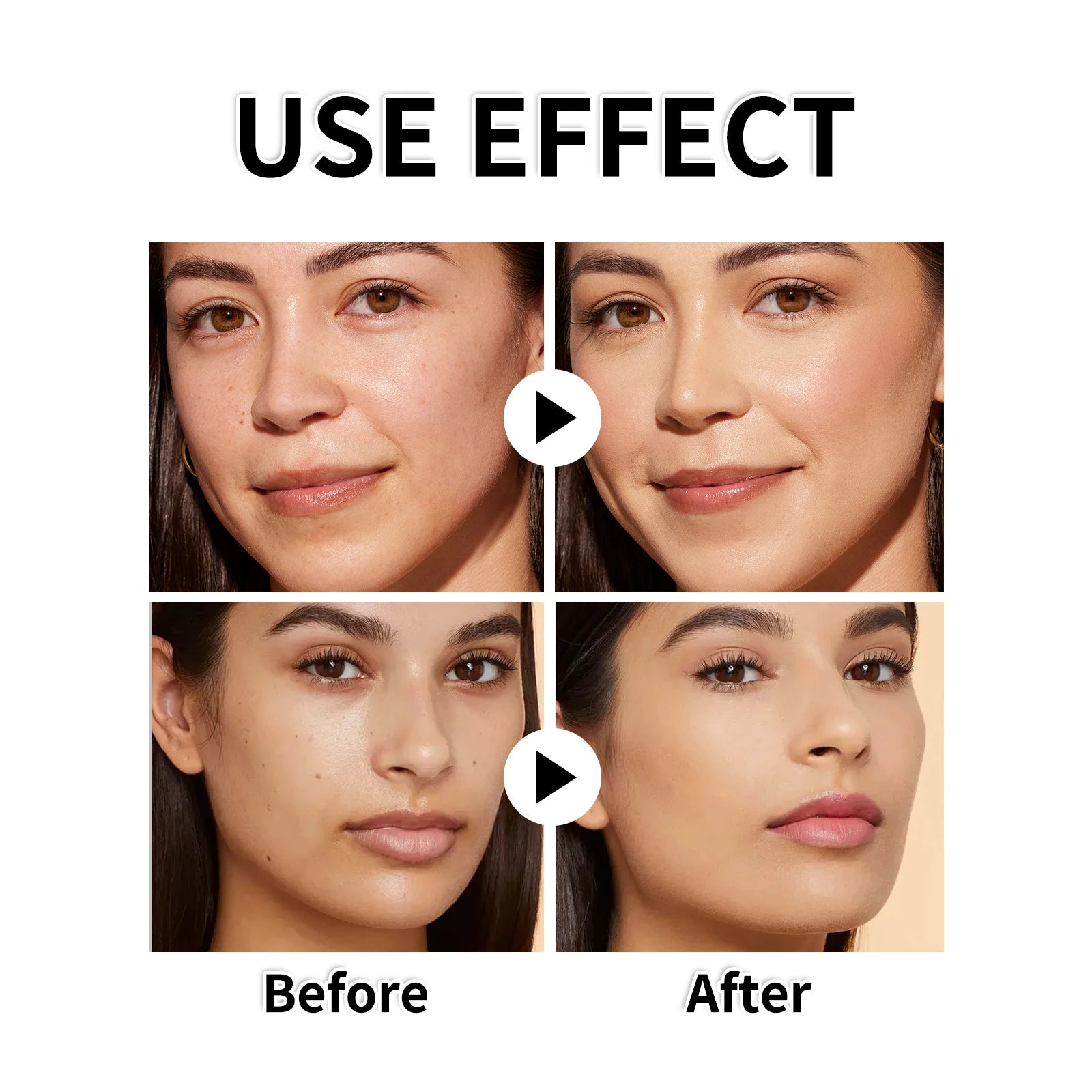 Sunscreen Liquid Foundation Waterproof Sweatproof Concealer Skin Tone Natural Matte Finish Pores Blur Long Lasting Lightweight