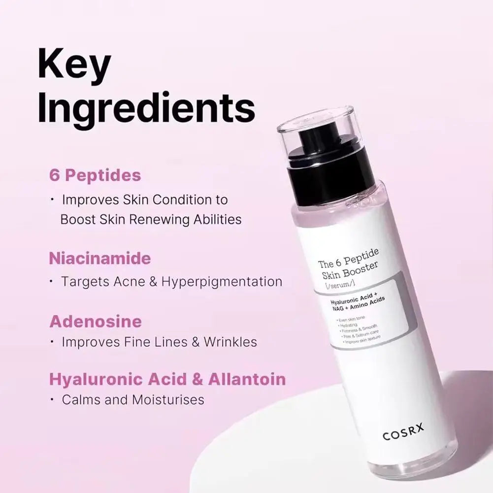 COSRX 6X Peptide Booster Toner Serum Niacinamide Hyaluronic Acid Skin Renewal Facial Essence Korean Skincare All Skin Types