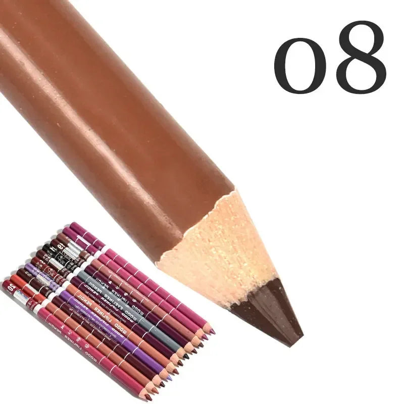 28Color Antifouling Lip Liner Professional Lipstick Pen Precise Waterproof Lip Outline Pencil Lip Makeup Lasting Eyeliner Creamy