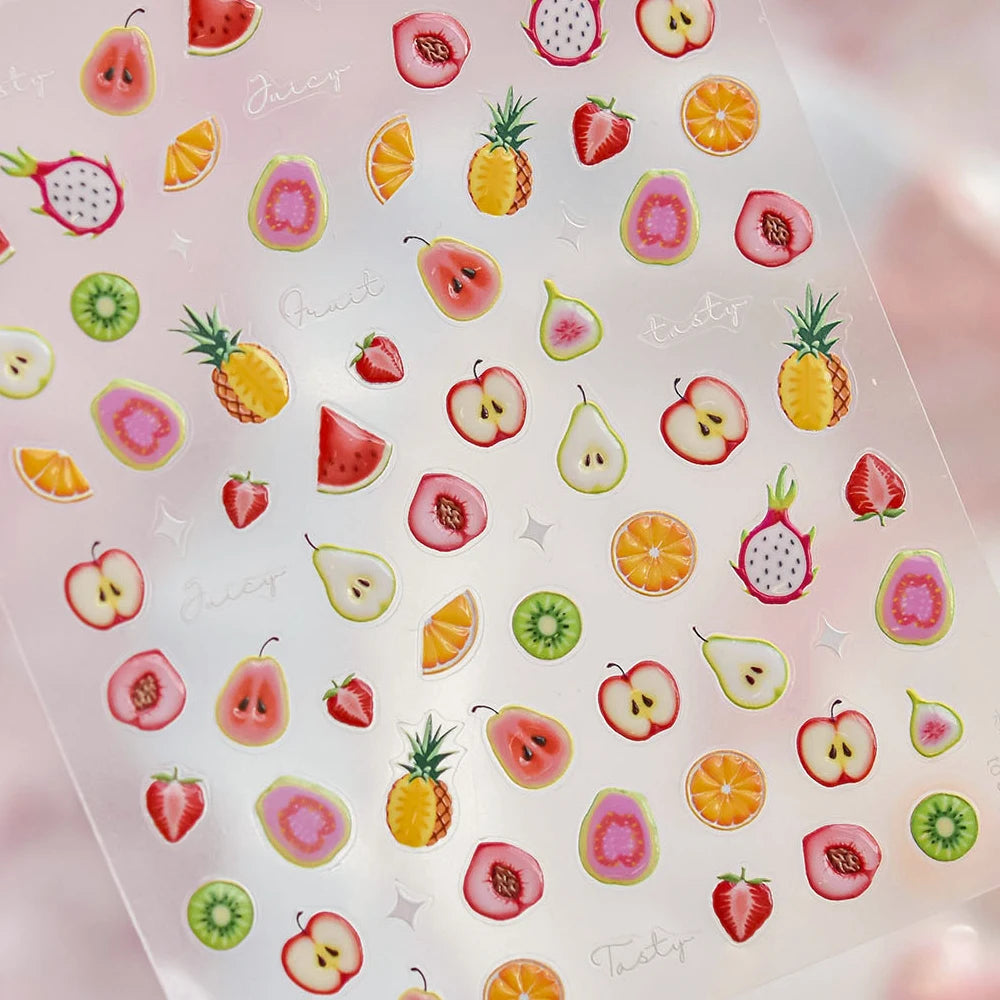 Colorful Balloon Cute Puppy Flower Cherry Bowknot Love Happy Dog Animal Self Adhesive Nail Art Sticker Decoration Manicure Decal