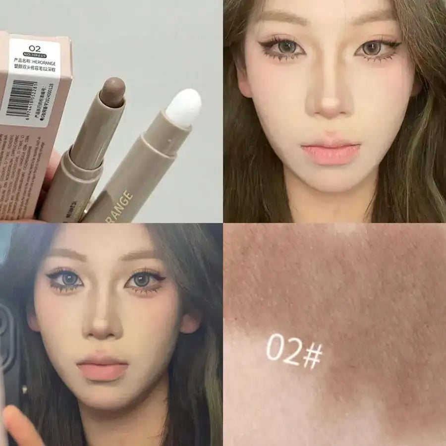 Herorange Valentine's Day Gift Contour Stick - 2-in-1 Nose & Face Sculpting Pen with Brush, Suitable for All Skin Types