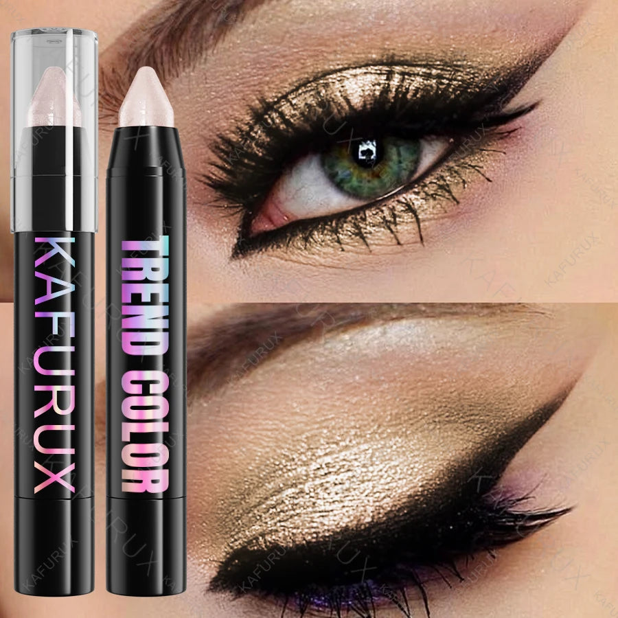 19 Colors Glitter Eye Shadow Pen Waterproof Metallic Matte Nude Eye Shadow Korean Makeup Gifts Purple Blue Brown Green Cosmetic