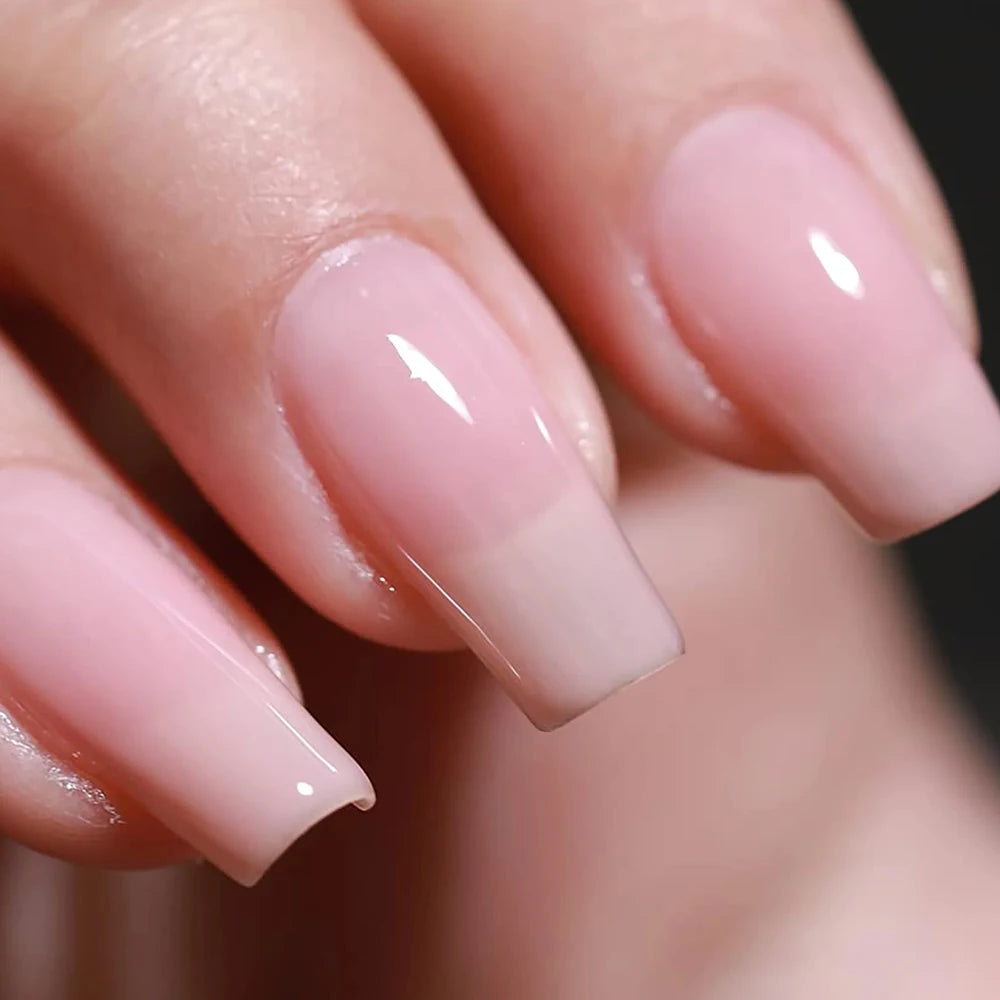 Tinovo Uno Pink Nail Hardener 12ml Decorative Nails Natural Sheer Pink Nail Strengthener Growth Polish Natural Dry Get Stronger