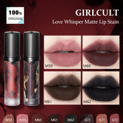 Girlcult Love Whisper Matte Lip Stain,Velvet Matte Texture,Lightweight Non-Drying,Soft-Focus Matte Finish,Edgy Makeup Looks,Gift